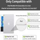 Keyboard Case for iPad 9th/8th/7th Generation 10.2 inch 2021/2020/2019, Detachable Wireless Bluetooth Keyboard Thin & Light with Pencil Holder for iPad 10.2" iPad Air 3rd Gen/Pro 10.5, Gray