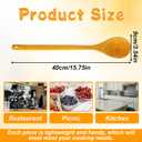 2 x Long Wooden Spoon, Wooden Spoons for Cooking, 15.7 Inch Wood Mixing Spoon Simple Long Handle Wood Spoons for Home Kitchen Restaurant Stirring Cooking Serving Mixing Supplies