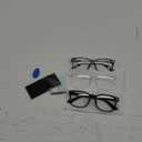 Gaoye Stylish Blue Light Glasses for Woman - Computer Glasses 99% Blue Light Blocking - Lightweight TR90 Frames - 3 pack (A1 Matte Black+leopard+transparent)