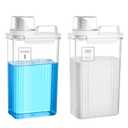 Laundry Detergent Dispenser for Laundry Room,94oz Fabric Softener Dispenser,Liquid Laundry Detergent Container,Laundry Detergent Organizer for Laundry Room Organization with 6 Labels,2 Pack