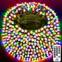KNONEW 403FT 1000 LED Christmas Lights Outdoor String Lights 8 Modes & Timer Fairy Light Plug in Waterproof LED String Lights for Xmas Yard Tree Wedding Party Holiday Decorations (Multicolor)