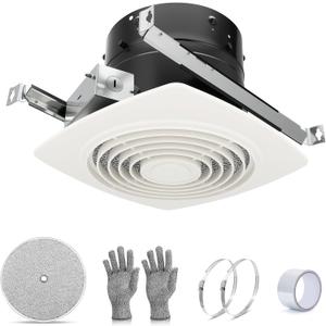 505 High Airflow Bathroom Fan for Ceiling 8 Inch Fan with Powerful 200 CFM, Bathroom Exhaust Fan, Kitchen Exhaust Fan, Household Ventilation Fans