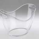 Ice Buckets for Parties,2 PCS Clear 6 Liter Plastic Tub for Drinks and Parties,Clear Ice Bucket for Champagne Beer Sparkling Cocktails Extra Large Model