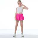 Flowy Shorts for Girls Butterfly Shorts for Kids Teens Preppy Tennis Running Athletic Shorts with Liner (8, Red+blue+pink)