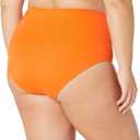 Amazon Essentials Women's High Waist Swim Bottom (Available in Plus Size) (Orange)