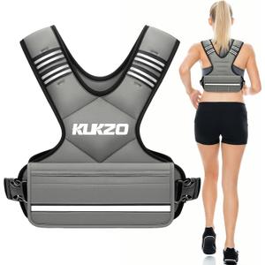 Adjustable Weighted Vest Women/Men, 6-12lb/12-18lb/20-32lb Weight Vest with 6 Ironsand Weights for Strength Training Rucking Running Walking Fitness Workout