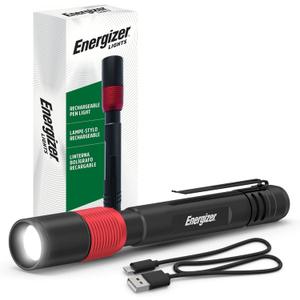 Energizer X400 Rechargeable Pen Light, Water Resistant Mini Flashlight, Bright 400 Lumens LED Work Light for Mechanic Tools (USB Cable Included)