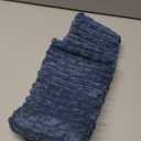 Kevin Textile 2 Packs Blue Decorative Throw Pillow Covers 22x22 Inch for Living Room Couch Bed Sofa Soft Striped Corduroy Square Cushion Case 55x55 cm Rustic Farmhouse Boho Home Decor