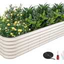 GoCampDriect 6IN1 Raised Garden Bed - 8x3x1ft Galvanized Raised Garden Boxes Outdoor Corrosion Resistant | Variable Shape 9x2x1ft Metal Raised Garden Beds for Planting Vegetable, Fruits,Flower (831FT, Green)