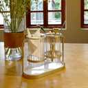 Utensils Silverware Holder with Metal Bracket, Cutlery Caddy, Flatware Spoon Fork Knife Tabletop Organizer for Party Kitchen Dining Room - Gold