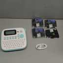 Vixic Label Maker, D210S Label Maker Machine with 4 Laminated Tapes, 12mm Labeler Labelmaker with Waterproof-Labels & QWERTY Keyboard, Print Different Fonts Frame for Home Office Kids School Items