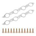 12617944 Exhaust Manifold Header Gasket with Bolts Compatible with Chevy Silverado Camaro Caprice Corvette Tahoe GMC Sierra CTS Escalade LS1 LS2 LS3 LS6 LQ4 LQ9 LM7 4.8L 5.3L 5.7L 6.0L 6.2L