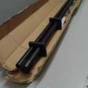 Heavy Duty Curtain Rods, 1 1/8 Inch Diameter Single Curtain Rod 72-144Inch(6-12ft) Extendable Length with End Caps Adjustable Modern Brackets-Matte Black