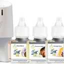 Scent Fill Fall Plug in Air Freshener Kit (Relax Blend, Cinnamon Apple, Orange Clove, Sweet & Spicy Cinnamon Nutmeg), 4 Refills + Diffuser, Fall Kit