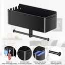 Dog Leash Holder for Wall, Dog Leash Hooks, Pet Stuff Organizer with Shelf Storage, Metal Key Holder, Leash Hangers Organizer Rack for Pet Collar, Toys, Treats, Poop Bag (Black)