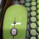 Wireless Keyboard and Mouse Combo, 2.4GHz Colorful Keyboard Cute Typewriter Full-Size Retro Creamy Keyboard and Mouse Set for Desktop Laptop PC Computer (105 Keys Matcha Green)