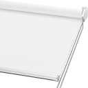 ChrisDowa 100% Blackout Roller Shade, Window Blind with Thermal Insulated, UV Protection Fabric. Total Blackout Roller Blind for Office and Home. Easy to Install.Light Grey,58" W x 72" H