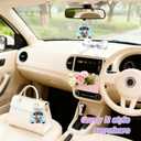 6 x Valentines Day Engagement Gift for Couples  Our Adventure Awaits Wooden Car Hanging Ornament, Just Engaged Keepsake for Future Mr & Mrs, Romantic Bride to Be Gift (Blue)