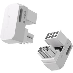 EZDIY-FAB Shield Series 8-Pin PCIe GPU Power Adapter,180-Degree U-Turn Angled Connector, Aluminum Design for Graphics Cards Reverse Type,White-2 Pack