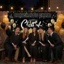 Class of 2026 Graduation Party Decorations Banner, Black and Gold Fabric Backdrop (Not Plastic), Congrats Grad Photo Booth Prop Background with Grommets for High School College Decor (63x35 Inch)