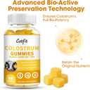 Sugar-Free Bovine Colostrum Supplement Gummies,Grass-Fed Colostrum for Women &Men, Gut Health, Immunity, Cognitive, Orange Flavor 120 Gummies with 40% IgG (60 Count (Pack of 2))