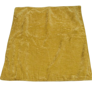 Mustard yellow fuzzy square pillow covers, 2 pack 19x20 inches