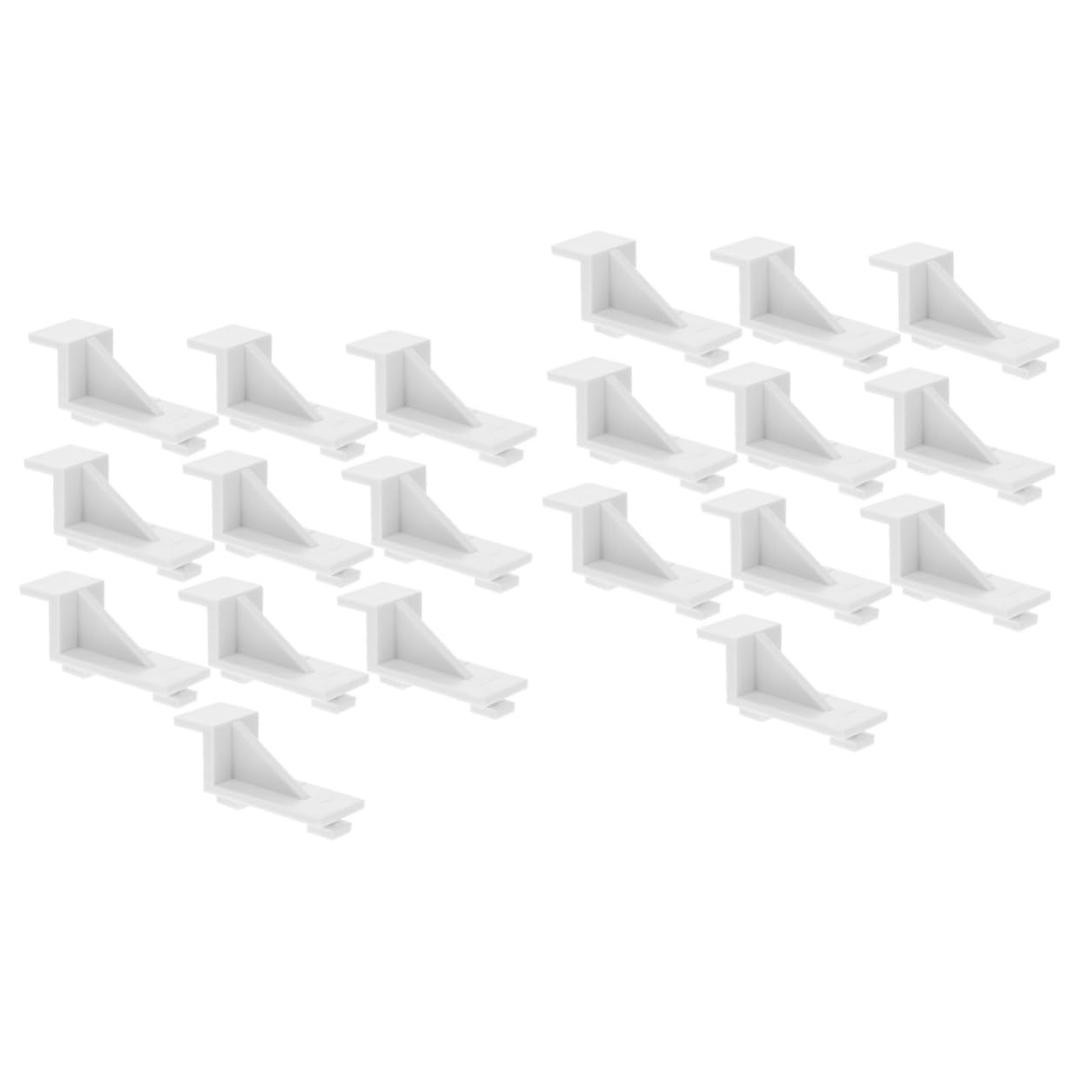 20pcs Plastic Refrigerator Divider Over Fridge Storage Shelf Clips Commercial Fridge Shelf Hooks Replacement