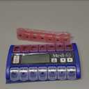 Med-Q Digital Pill Box with Alarms  Pill Organizer with Flashing Lights & Beeping Reminders  Monthly Pill Dispenser for Seniors, Dementia, Alzheimers, Medication & Vitamin Management (Blue)