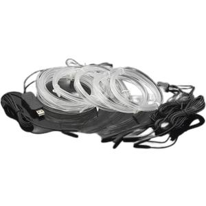 USB-Powered RGB LED Interior Car Atmosphere Light Strip - Fiber Optic Neon Ambient Lighting Kit for Center Console, Door Trim, and Dashboard Decoration(5in1)