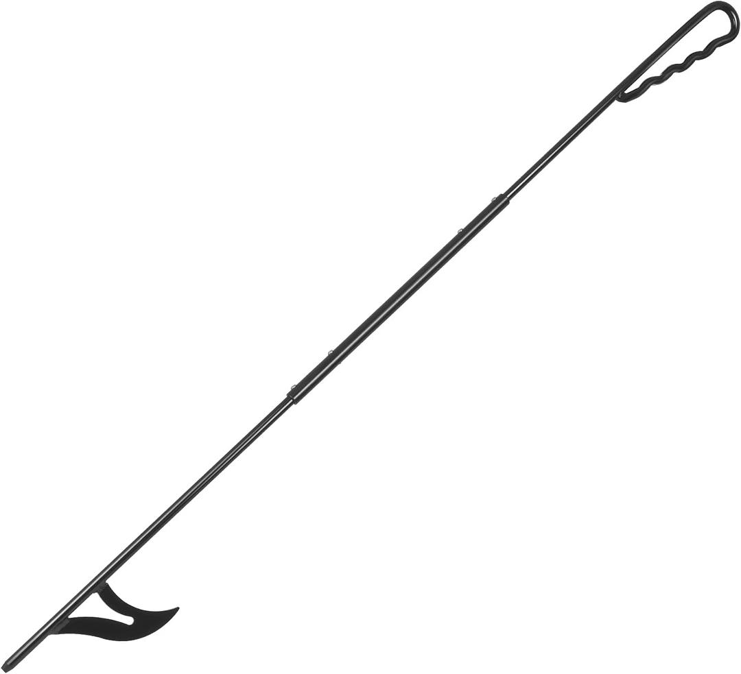 Stanbroil 40 Inch Fire Pit Poker, Heavy Duty Solid Steel Fire Poker, Detachable Portable Campfire Poker with Hook for Outdoor Fire Pit, Indoor Fireplace, Wood Stove, Camping & Bonfire