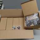 Estmoon 5 Pack Matte Black Door Handles Interior Door Knobs, Home Improvement Keyless Privacy Door Lock, Heavy Duty Zinc Alloy 2.07 lb Door Leverset for Bedrooms Bathrooms