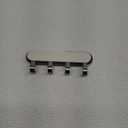 iDesign Forma Self-Adhesive Key Rack Organizer for Entryway, Kitchen - 4 Hooks, Stainless Steel