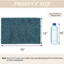 Non-Slip Bath Rug,Extra Soft Microfiber Bedroom Shag Carpet with Anti-Slip Backing,Water/Dust Absorbent Fast Dry Shower Mat,Sound Insulated Stairs Pad,Machine Washable (Turquoise,12 x 16 Inches)