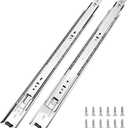12 Pairs of 22 Inch Hardware 3-Section Full Extension Ball Bearing Side Mount Drawer Slides,100 LB Capacity Drawer Slide
