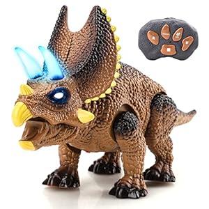 STEAM Life Remote Control Dinosaur Toys for Kids, Big Robot Trex for Boys, Trex Toys, Electronic Walking Dinosaur Robot (Brown)
