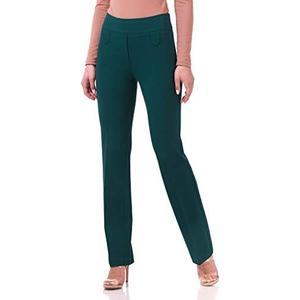 Rekucci Women's Secret Figure Pull-On Knit Bootcut Pant w/Tummy Control, Size 12
