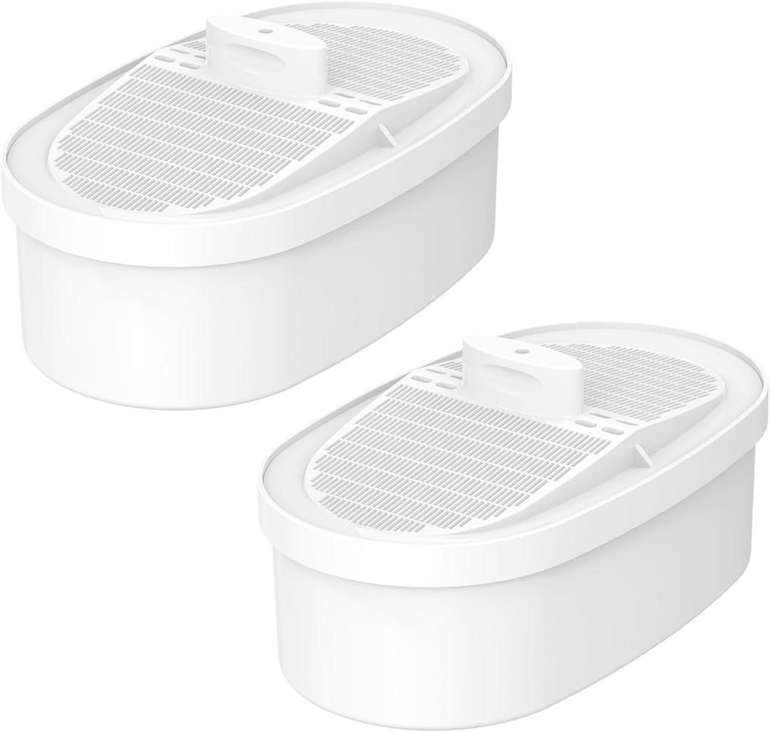 Replacement Filter for Waterdrop WD-PF-01A Plus, Reduces PFOA/PFOS, Chlorine, Compatible with Waterdrop Pitchers, Lasts 3 Months or 200 Gallons, Pack of 2 (Basic - White)