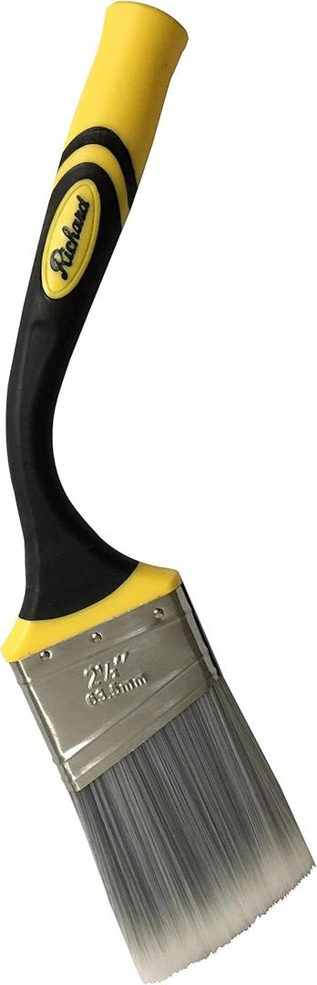 Richard 80833 Goose Neck Angular Paint Brush with Flexible Soft Grip Handle, 2-1/2" (2.5 inches)