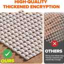 Jorvila Non-Slip Rug Pad Gripper 8x11 Feet, Anti Skid Mat for Under Area Rugs, Keeps Rugs in Position and Safe, Thick Cushioned Carpet Pad for Hardwood Floors Protection