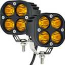 2-Pack 40W 3Inch Yellow Spot Beam LED Pod Light - Bright Off-Road Driving Fog Lights, Waterproof Auxiliary Ditch Lights for Truck, SUV, ATV, Boat, Motorcycle, Pickup, Tractor