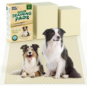 Puppy Pads 30 Count Small 22x22in Bamboo Training Pads Deodorizing Leakproof Quick Drying Dog Pee Pads Super Absorbent Disposable Pee Pads for Dogs Puppies, Doggie, Cats, Rabbits