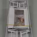 SAMCAMI Wooden Dollhouse Furniture Set - Miniature Dollhouse Furniture 1 12 Scale for Dollhouse Kitchen - Doll House Furniture Toys Incl Kitchen Cabinets, Dining Table, Refrigerator and Others (White)