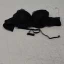 Push Up Strapless Bra with Clear Straps Heavily Padded Add 2 Cup Multiway Sexy Lace Balconette Size 34 D