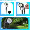High Brightness 1000LM Outdoor Spot Lights for Yard, 3500K Warm White Spot Lights Outdoor with 4.9FT Electric Cord, 10W LED IP66 Waterproof Landscape Spotlights for Garden Tree Flag - 2 Pack