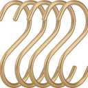 20Pcs Gold S Hooks,4.3inch Aluminum Alloy S Shaped Universal Hooks,Heavy Duty S Hanger Hooks,Utility S Hooks for Bathroom,Cloakroom,Kitchen Pots Pans Cups