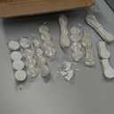 Cube Storage Organizer, 6-Cube Shelves Unit with Doors, DIY Stackable Plastic Clothes Organizer for Bedroom and Under Stairs Storage Unit, Each Compartment 30 x 30 x 30 cm White ATTSL6002