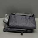 2 Sets Magnetic Thermal Insulated Curtains for 36" x 80" Doors with Clear Window Winter Thicken Quilted Oxford Cotton Waterproof Door Cover for Cold Weather (Grid, Transparent Gray)