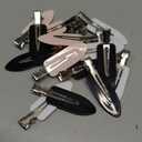 16Pcs Creaseless Hair Clips No bend or Dent No Crease Hair Bang Clip for Makeup Application Flat Hair Clips for Styling Women and Girls Makeup Accessories (Black,White,Pink)