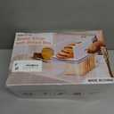 Upgrade Bread Slicer for Homemade Bread with Bread Box, Bread Slicing Guide Adjustable Width, Foldable and Compact Cutting Guide with Crumb Tray, Suitability for Homemade Bread, Bagels,Cakes