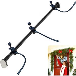 Garland Hanger for Door Frame, Garland Hanger Adjustable Fits 71"- 80" Doors, Heavy-Duty Christmas Decoration Holder for Wreaths, Lights & More, No Screws, Drilling, Glue-Damage-Free (71"- 80")